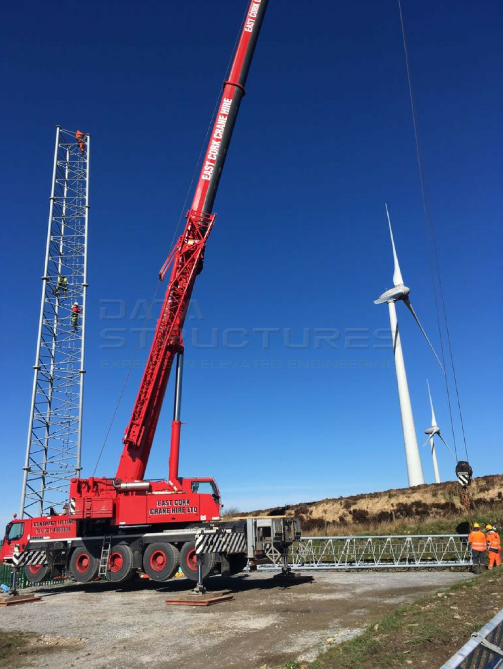 Nice weather for high tower lifting